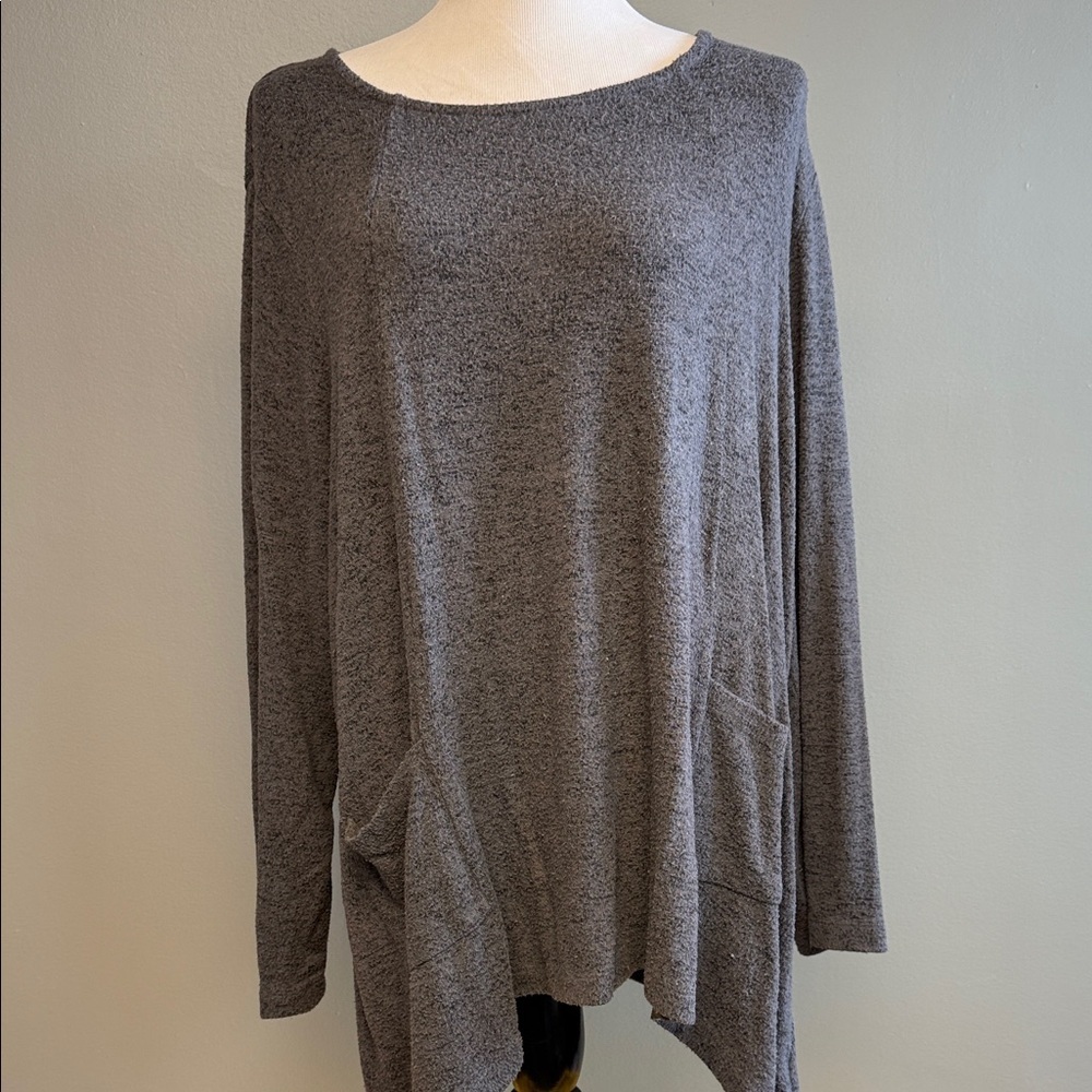 Soft Surroundings Gray Knit Tunic Top 2X